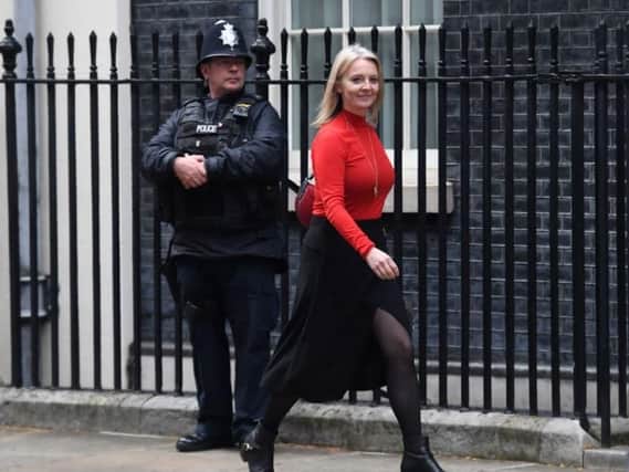 Chief Secretary to the Treasury Liz Truss arrives in Downing Street. Credit: Jonathan Brady/PA Wire
