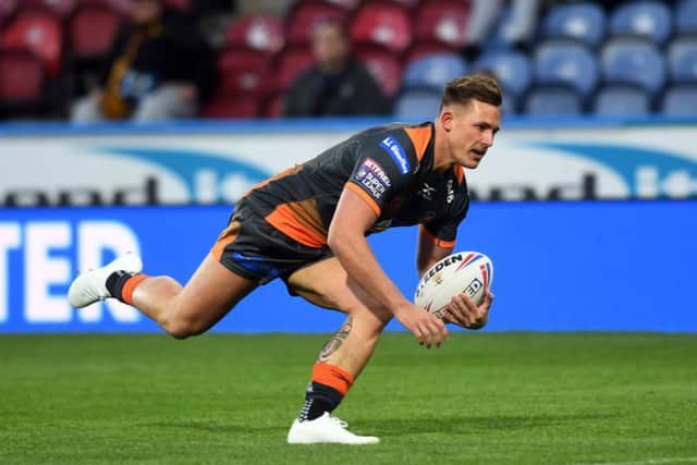 Castleford's Greg Eden goes over for the opening try. (PIC: Jonathan Gawthorpe)