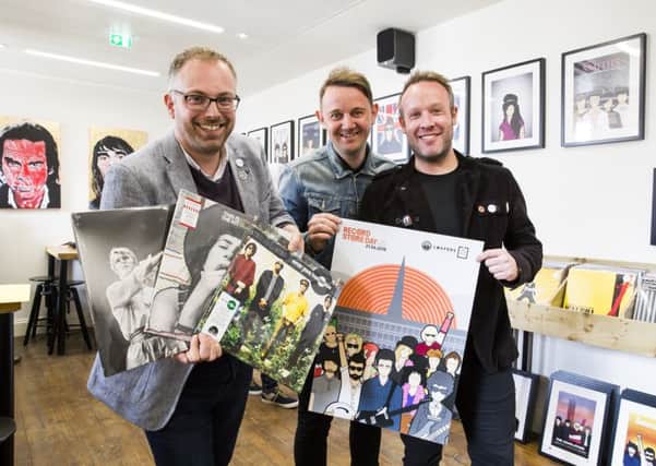 Mark Richardson, right, at last year's Record Store Day celebration.