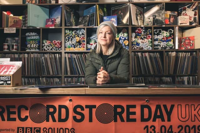 Mary Anne Hobbs broadcasting her show live from Jumbo Records in Leeds