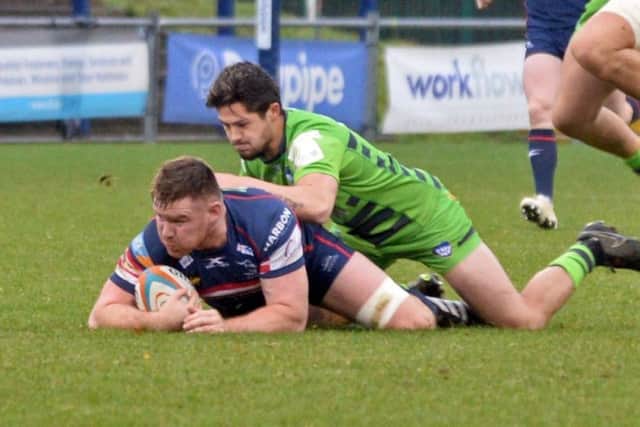 Doncaster's Ollie Stedman against his former club Yorkshire Carnegie back in December (Picture: Marie Caley)