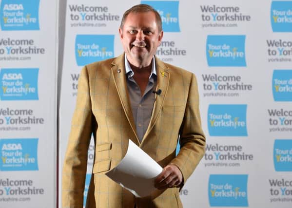 Former Welcome to Yorkshire chief executive Sir Gary Verity, pictured last year announcing details of the locations for this year's Tour de Yorkshire.