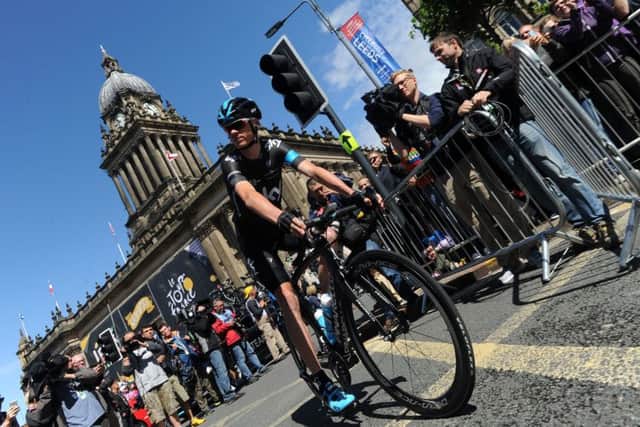 Chris Froome at the start of of the first stage of the Tour de France in in Leeds in 2014. (Picture: Bruce Rollinson)