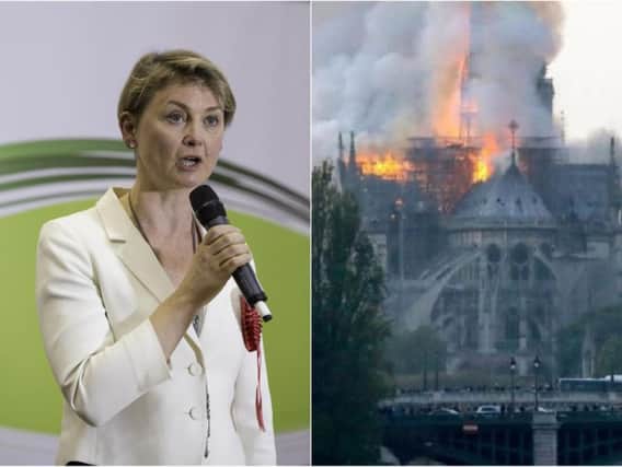 A West Yorkshire MP has told how she had to turn away as flames engulfed Notre Dame cathedral in Paris.
