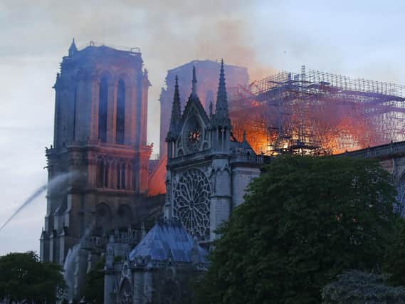 Notre-Dame Cathedral is on fire.
