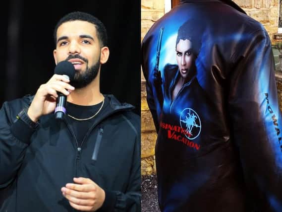 Canadian rapper Drake wore the jacket, which had been decorated by Wakefield artist Jenny Hutchinson, on Thursday night.