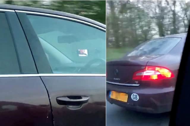 The reckless driving was caught on camera by a passenger in the next car along