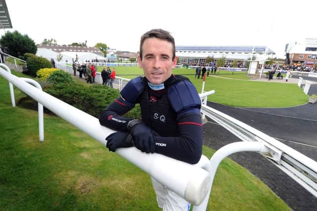 Sean Quinlan is pictured at Wetherby's racecourse.