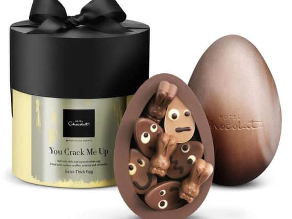 Hotel Chocolat's 'Extra-Thick Easter Egg  You Crack Me Up' is expected to sell well this Easter