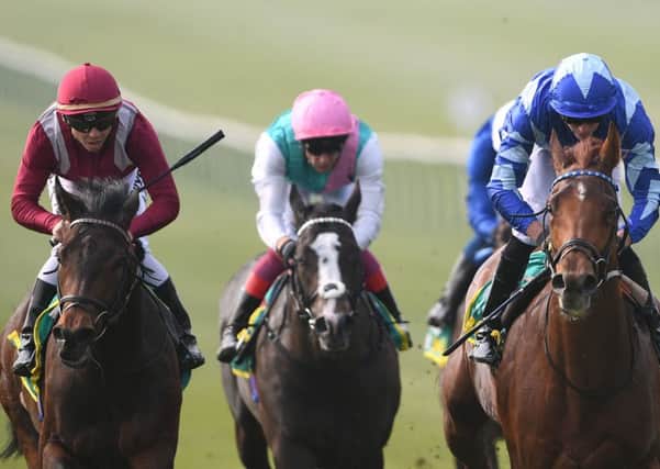 Skardu (right) is set to line up in the 2000 Guineas after landing Newmarket's Craven Stakes under James Doyle.