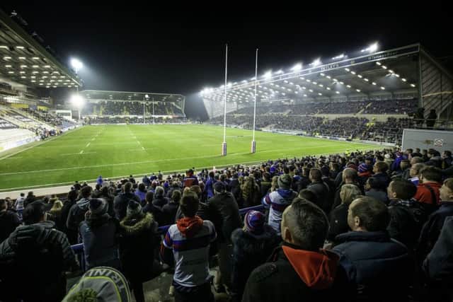 Picture by Allan McKenzie/SWpix.com - 01/03/2019 - Rugby League - Betfred Super League - Leeds Rhinos v Wakefield Trinity - Emerald Headingley Stadium, Leeds, England - A general view (GV) of Leeds playing Wakefield.