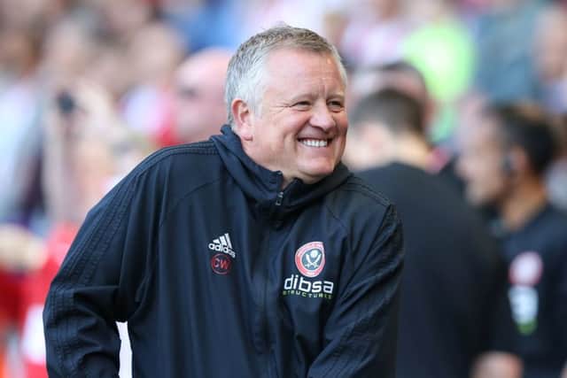 HAPPY DAY: Chris Wilder at Bramall Lane. Picture: James Wilson/Sportimage