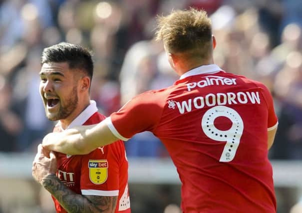 Barnsley's Alex Mowatt celebrates after scoring the opening goal (Picture: Dean Atkins)