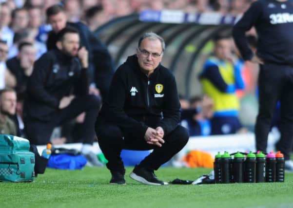 Aiming to bounce back: Dejected Leeds coach Marcelo Bielsa. Picture: Simon Hulme