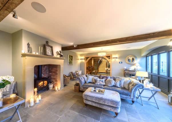 One of the barns is now a beautiful sitting room