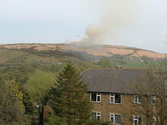 The fire at Deer Hill. (Photo: Katy Parry @reticentK).