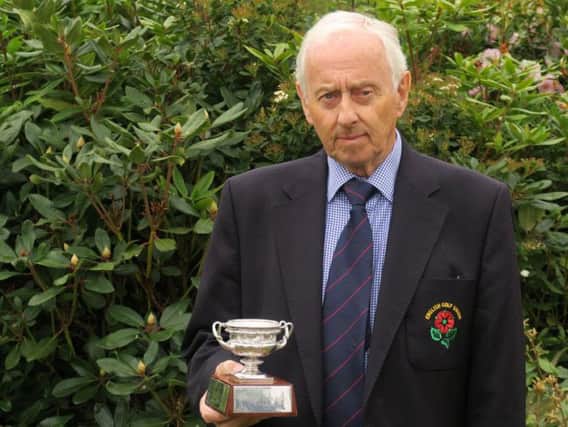 Yorkshires Dennis Trickett with England Golfs Gerald Micklem Award