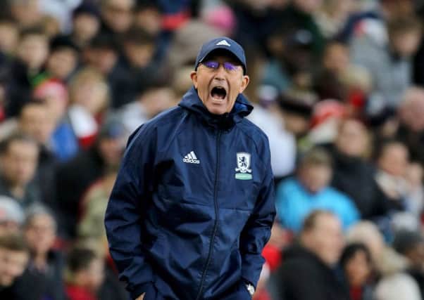 Middlesbrough manager Tony Pulis. Picture: Richard Sellers/PA