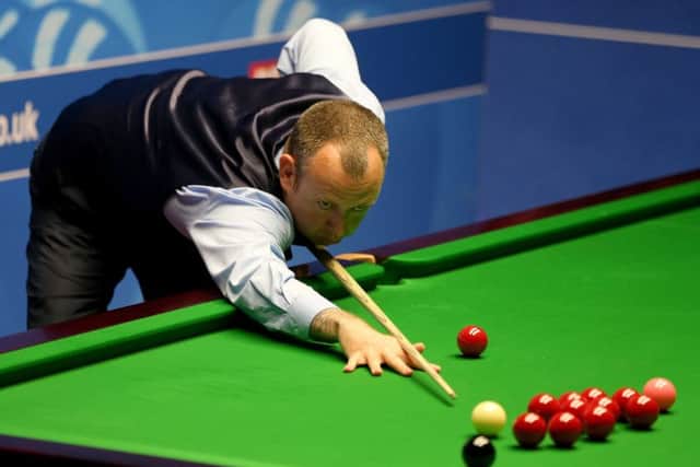 Mark Williams during his match against David Gilbert.