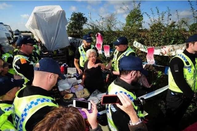 Anti-fracking campaigners staged demonstrations in Kirby Misperton last year