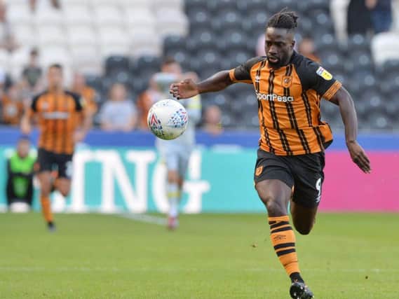 Nouha Dicko scored Hull City's equaliser to earn a point at Swansea City (Picture: Bruce Rollinson).