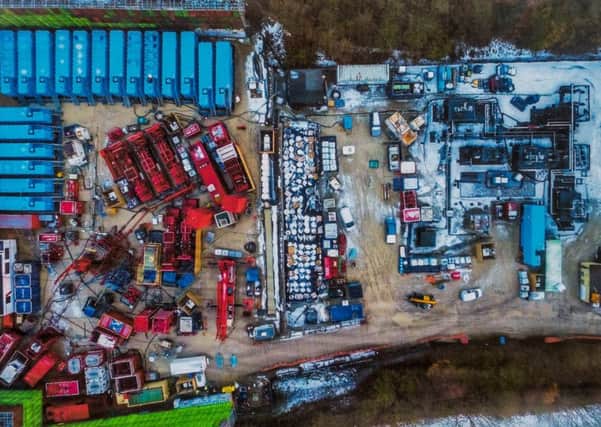 An aerial view of the proposed fracking site at Kirby Misperton.