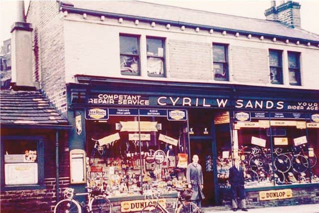 Cyril Sands cycle shop in Sowerby Bridge, which was open from 1938 until the early 1970s.