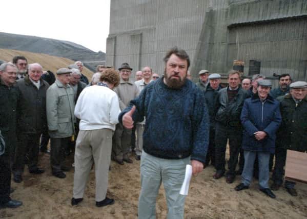 Brian Blessed at Hickleton Colliery.