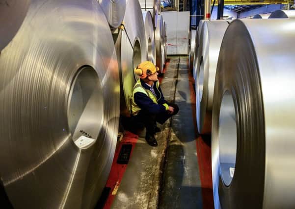 Embargoed to 0001 Wednesday May 01

File photo dated 15/02/17 of a worker inspecting rolls of steel as stockpiling of goods and materials by smaller firms reached record levels in recent months, a new study suggests. PRESS ASSOCIATION Photo. Issue date: Wednesday May 1, 2019. The CBI said its research indicated that small to medium sized manufacturers (SMEs) raised stocks of raw materials and finished goods in the last three months. See PA story INDUSTRY CBI. Photo credit should read: Ben Birchall/PA Wire