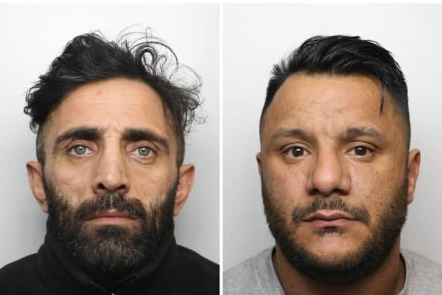 Left, Mohammed Nisar Khan, 41, and right, Tony Grant, 39, who have both been sentenced to life for the murder of Amriz Iqbal.