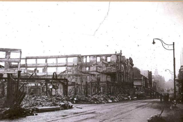 The store was completely destroyed during the Sheffield Blitz.