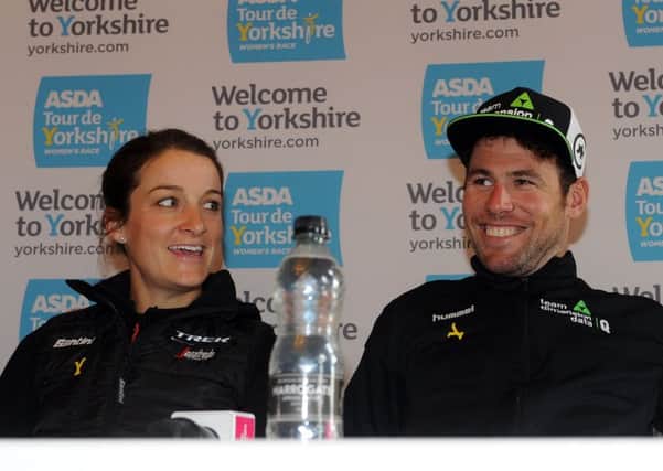 On centre stage:  Lizzie Deignan and  Mark Cavendish. Picture: Tony Johnson