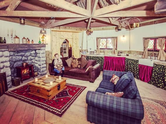 The inside of the living room and kitchen of the Grounds Keeper's cottage (Photo: Charlotte Graham)