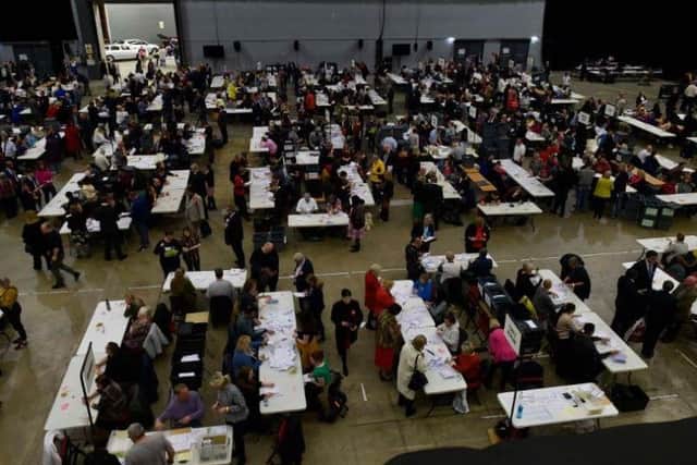 Counting takes place in Leeds at the 2019 local elections