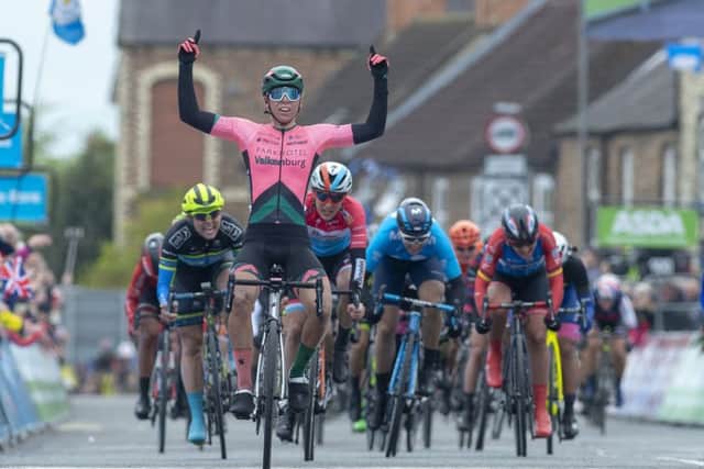 Lorena Wiebes wins the first stage into Bedale (Picture: Bruce Rollinson)