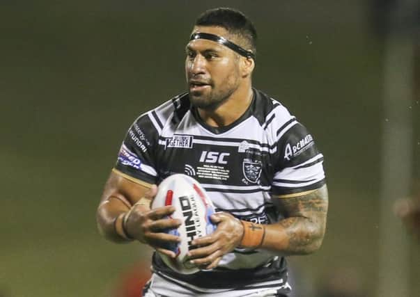 Mickey Paea scored Hull FC's only try of the game against Catalans Dragons (Picture: David Neilson/SWpix.com/PhotosportNZ).