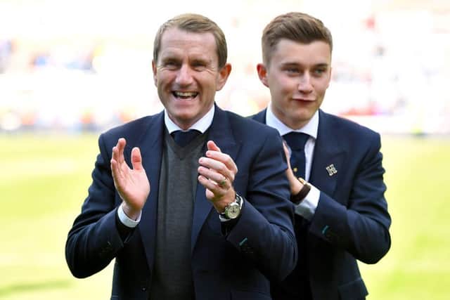 Huddersfield Town Chairman Dean Hoyle earned heartfelt applause from Terriers fans after his farewell home game in charge. (Picture: Anthony Devlin/PA Wire)