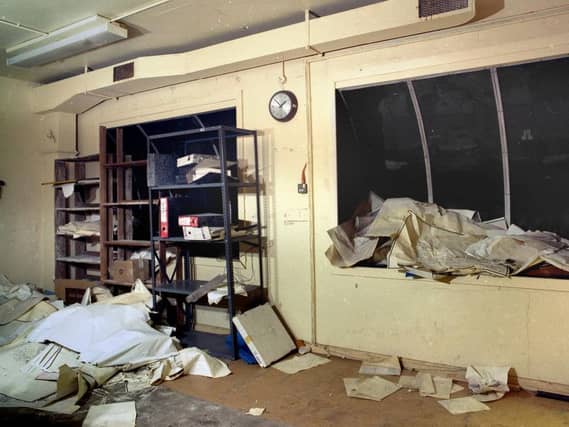 This office overlooked the control room