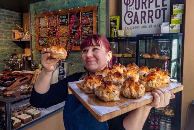 Date: 14th March 2019.
Picture James Hardisty.
YP Magazine.
Feature of Artisan Food businesses in Malton, Yorkshireâ¬"s Food Capital. Pictured Kate Zaleska, Owner of Purple Carrot, Market Street, Malton, North Yorkshire.