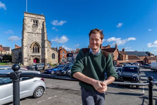 Date: 14th March 2019.
Picture James Hardisty.
YP Magazine.
Feature of Artisan Food businesses in Malton, Yorkshireâ¬"s Food Capital. Pictured Tom Naylor-Leyland, Director of Visit Malton, in Malton Market place.