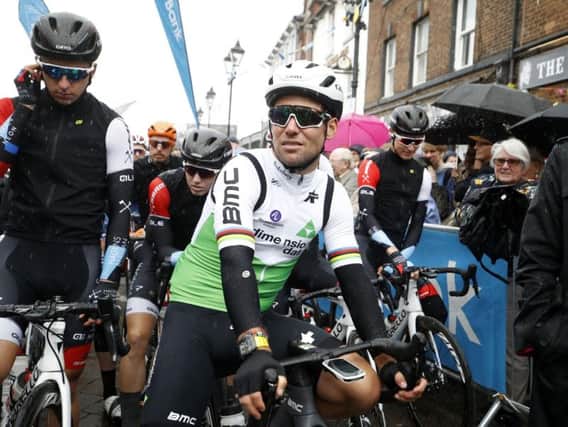 Mark Cavendish at the start of the 2019 Tour de Yorkshire.