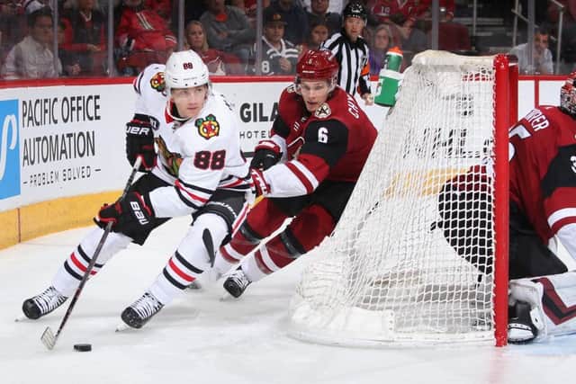 TOUGH OPPONENT: USA captain and Chicago Blackhawks' forward Patrick Kane will line-up against Great Britain in Kosice next Wednesday. Picture: Christian Petersen/Getty Images)