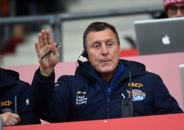 GONE: Leeds Rhinos head coach David Furner at his last match in charge at Salford.
Picture: Jonathan Gawthorpe