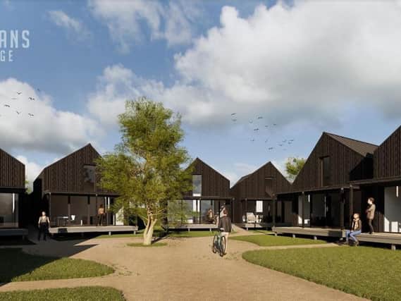 The latest image showing the housing at the veterans' village