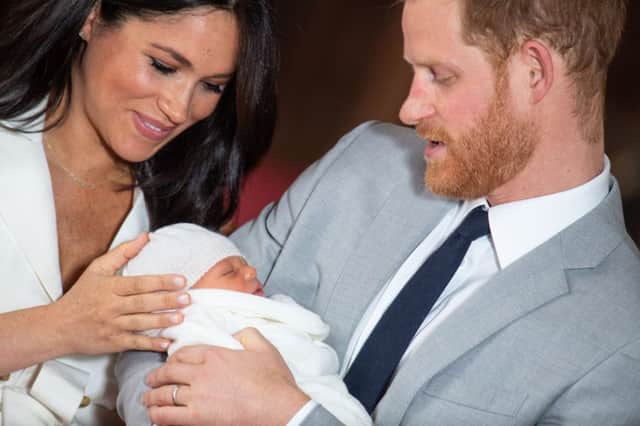 The Duke and Duchess of Sussex with their son Archie.