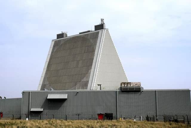 The radar at RAF Fylingdales.