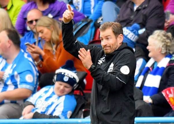 Huddersfield Town head coach Jan Siewert gestures on the touchline during last Sunday's draw with Manchester United (Picture: Anthony Devlin/PA Wire).
