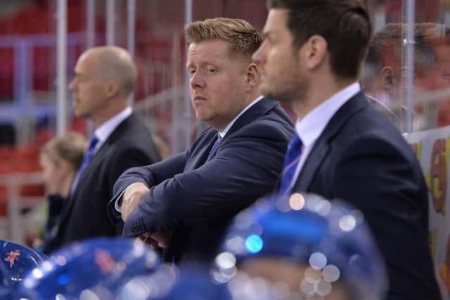 GB head coach Pete Russell, pictured on the GB bench. Picture: Dean Woolley.