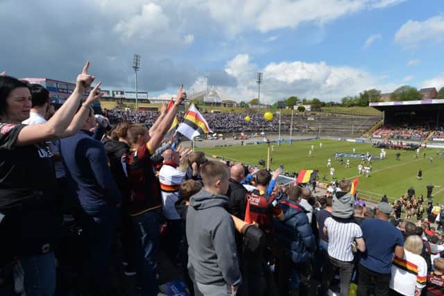 Fans enjoy a gloruious afternoon for Bradford Bulls against Leeds Rhinos at Odsal in the Coral Challenge Cup. (
Picture: Bruce Rollinson)