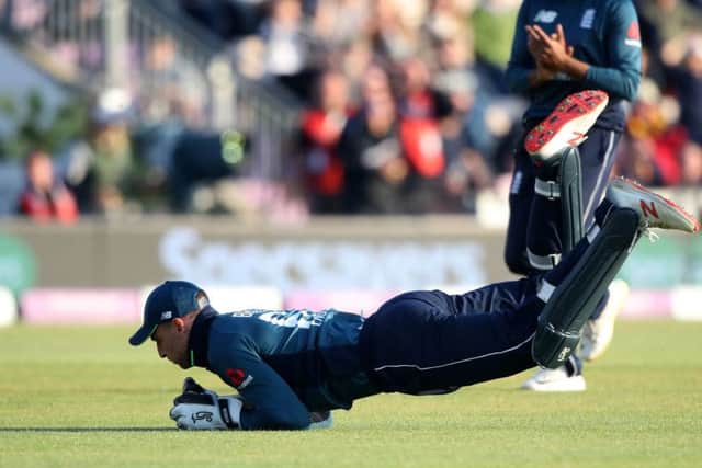 England's Jos Buttler takes the catch of Pakistan's Imad Wasim during the second one day international at the Ageas Bowl, Southampton. (Picture: Adam Davy/PA Wire)
